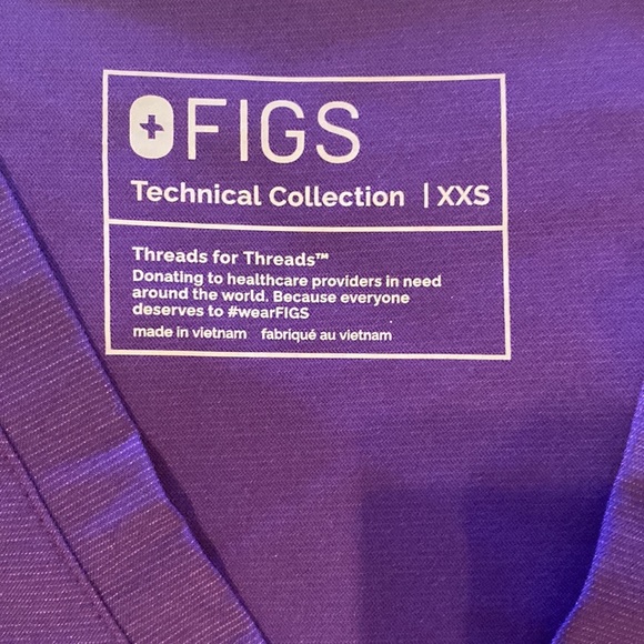 Figs Catarina scrub top Ultraviolet - Picture 3 of 4